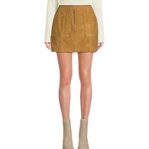 NWT Le Alx Luxe Leather Mini Skirt - Size Large - Retails $259